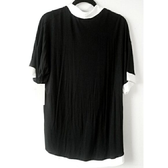 BLACK BUTTERFLY TUNIC - BLACK & WHITE - Picture 2 of 5